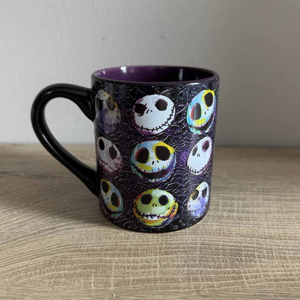 Disney Nightmare Before Christmas Coffee Mug Tea Purple Jack Skellington 14oz